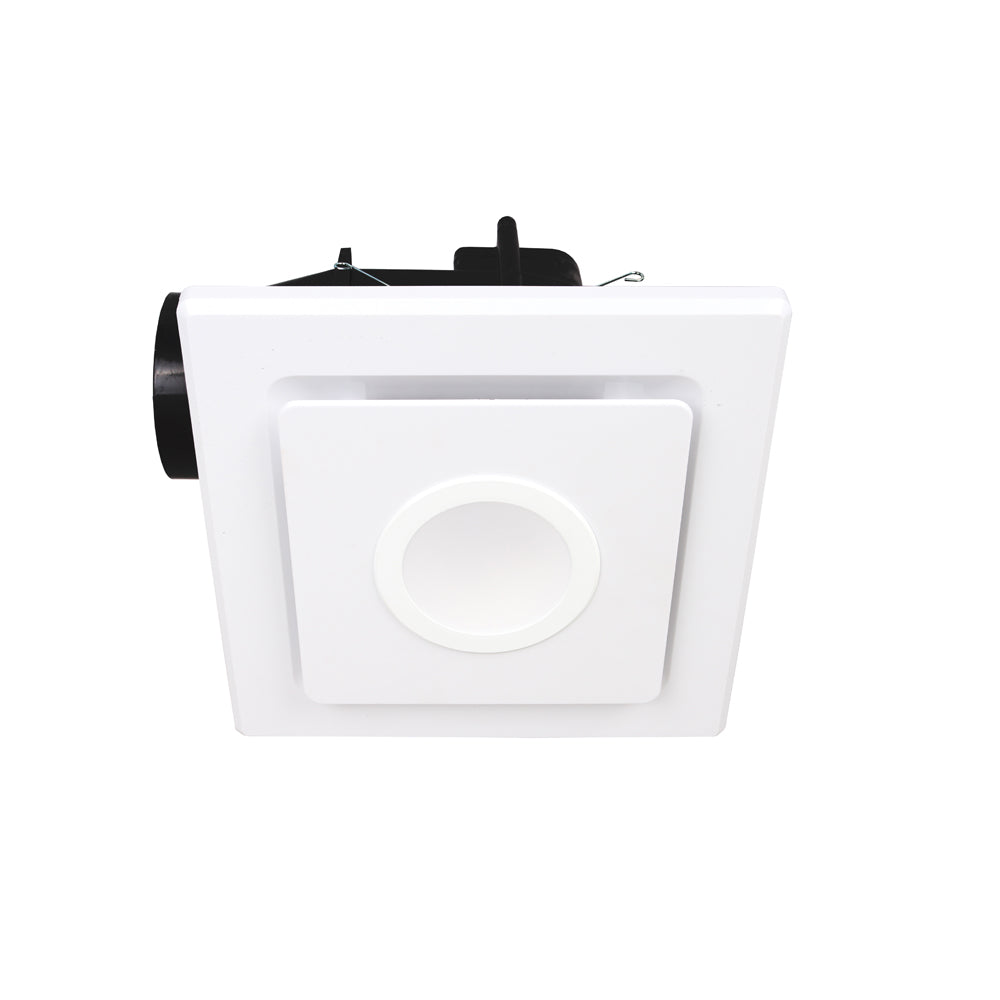 Emeline fan 240mm Square Black with LED