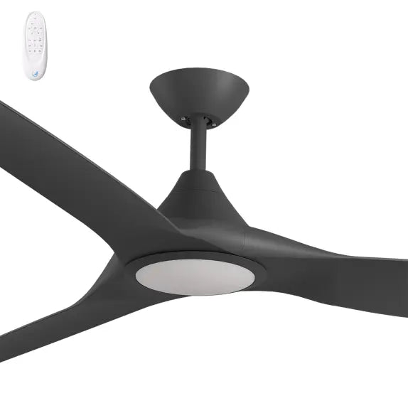 Calibo CloudFan Smart DC Ceiling Fan 72 inch   Black With Led LIght