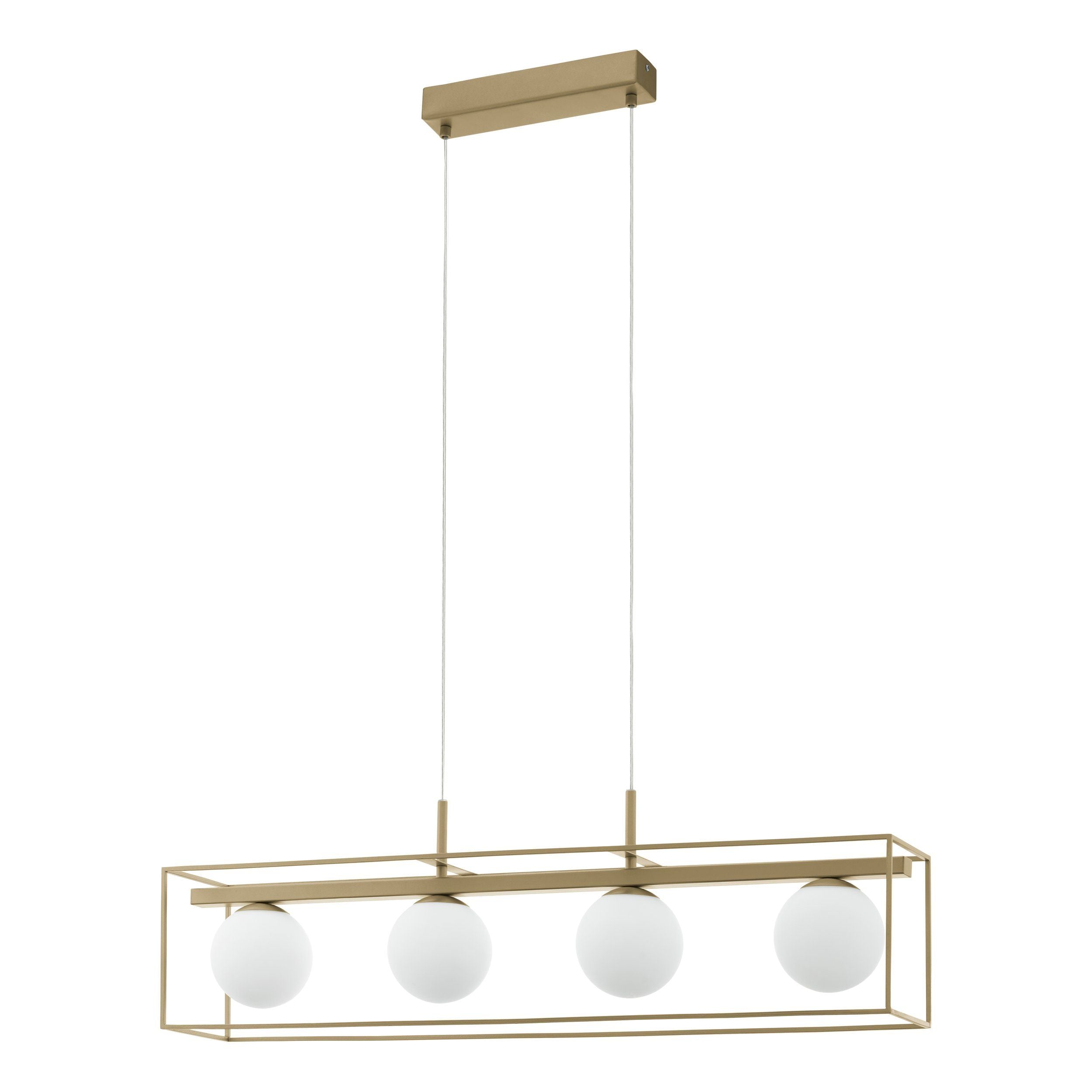 Vallaspra 4 light Pendant matt-opal glass