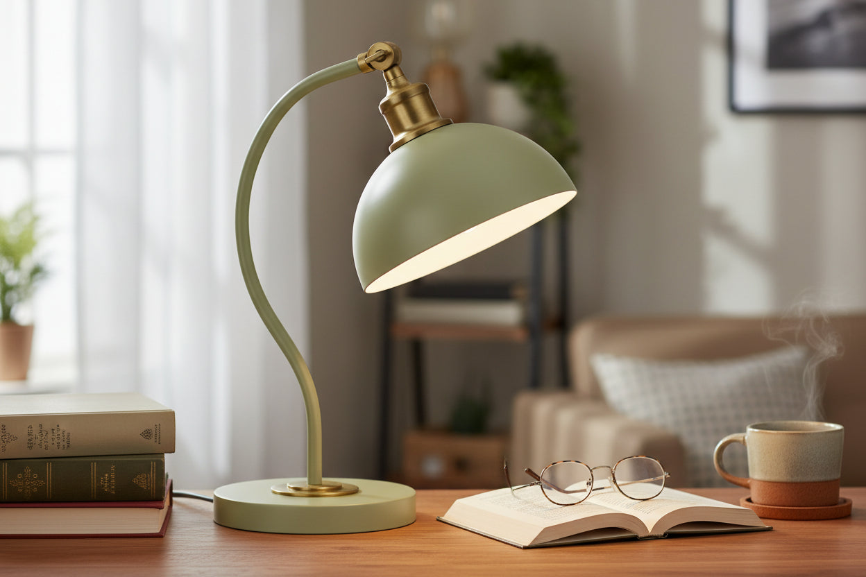 BREVIK TABLE/READING LAMP GREEN