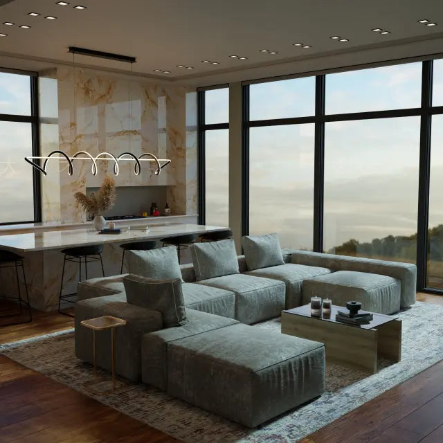 BULBUL LED SPIRAL PENDANT - BLACK