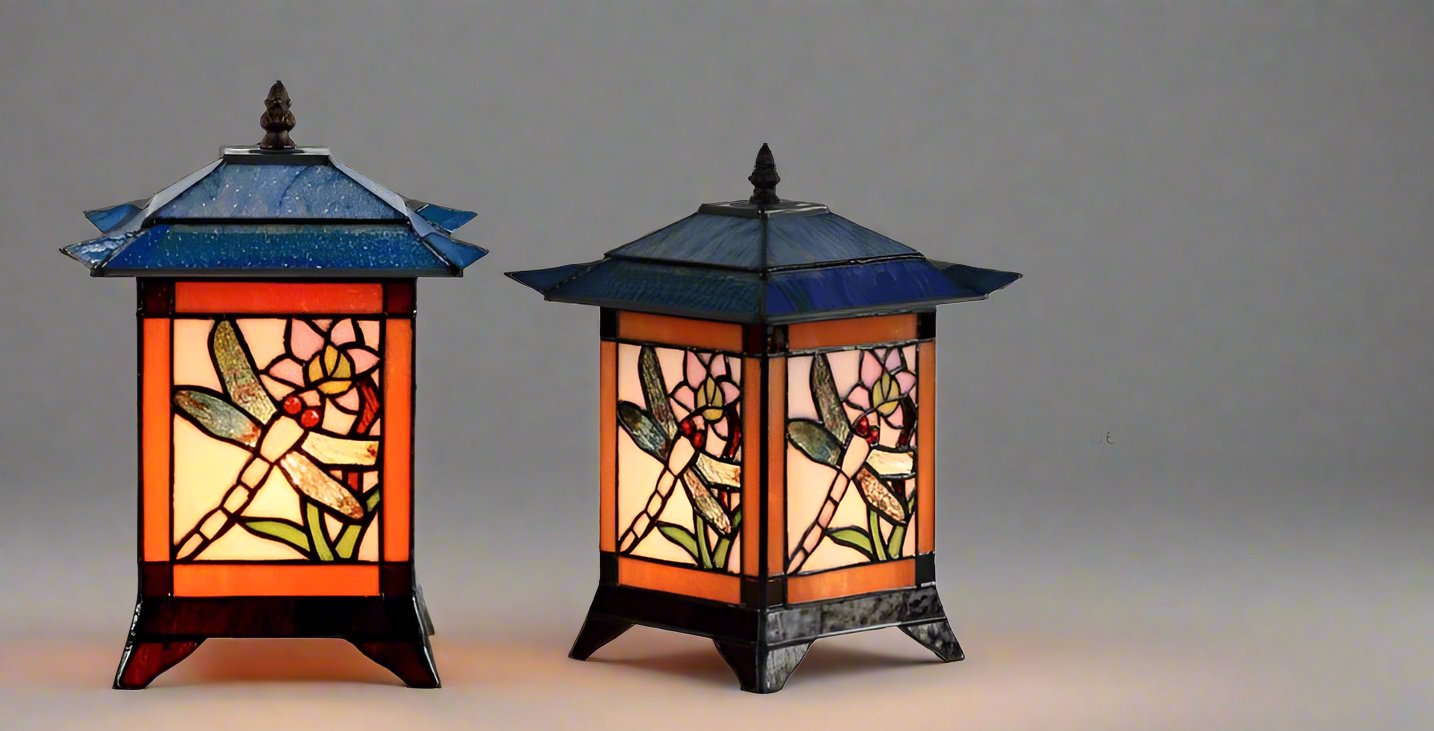 Tiffany Lantern Table Lamps - Dragonfly design