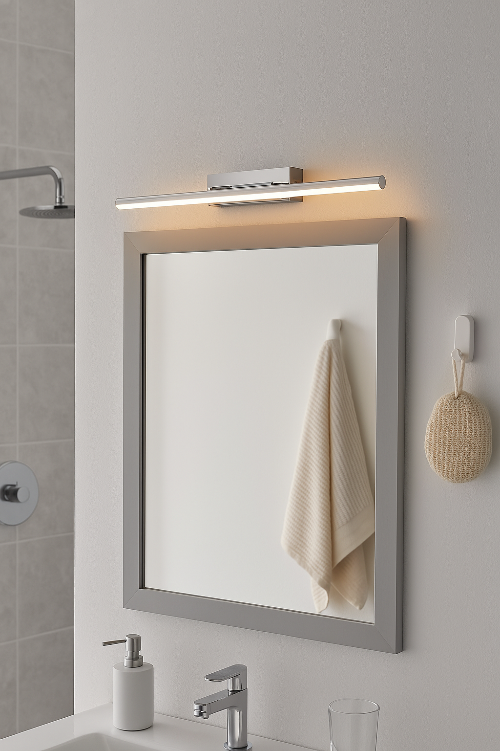 Kari vanity led light 90cm Chrome