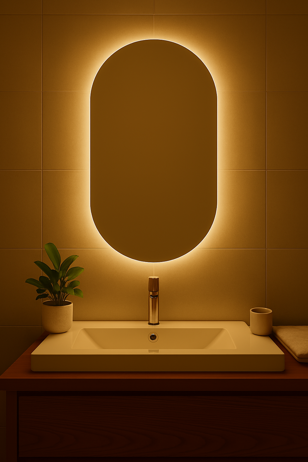 Lux 34 oval mirror