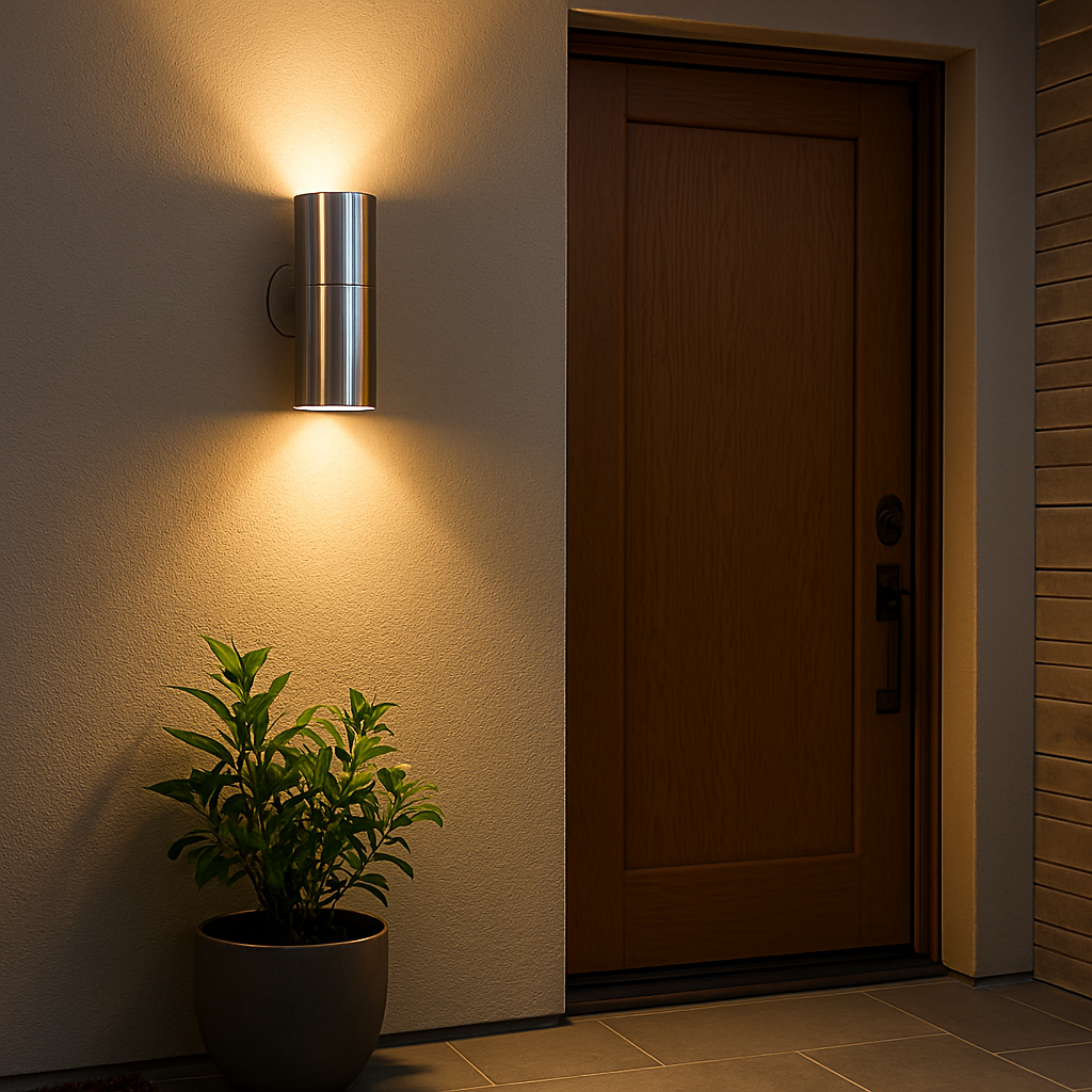 Bondi Exterior Wall Light Up/Down Led  Silver
