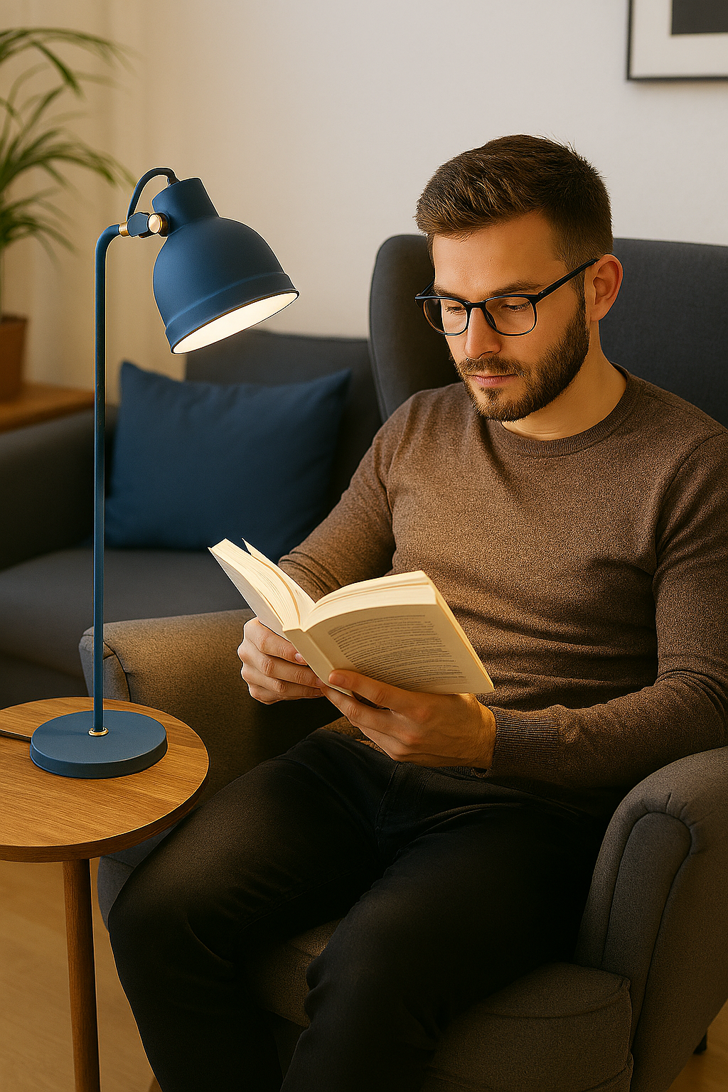 Elliott Table Lamp blue