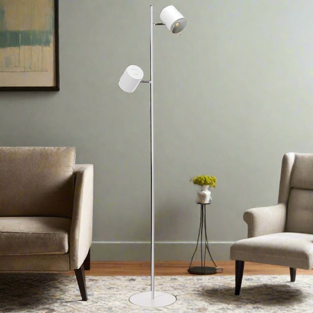 OTIS FLOOR TOUCH LAMP WHITE AND BLACK