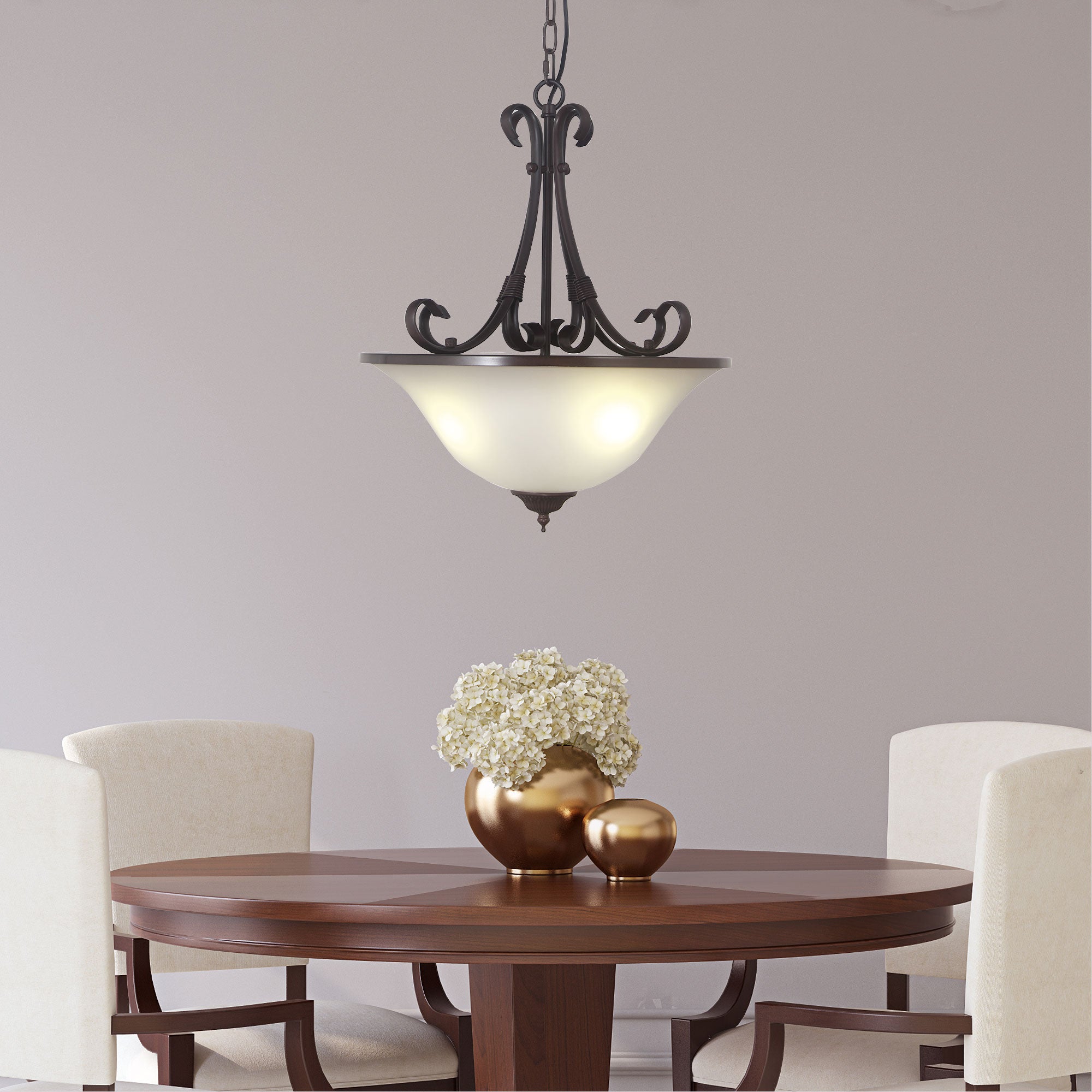 Gaston II 3  Light Pendant - Bronze