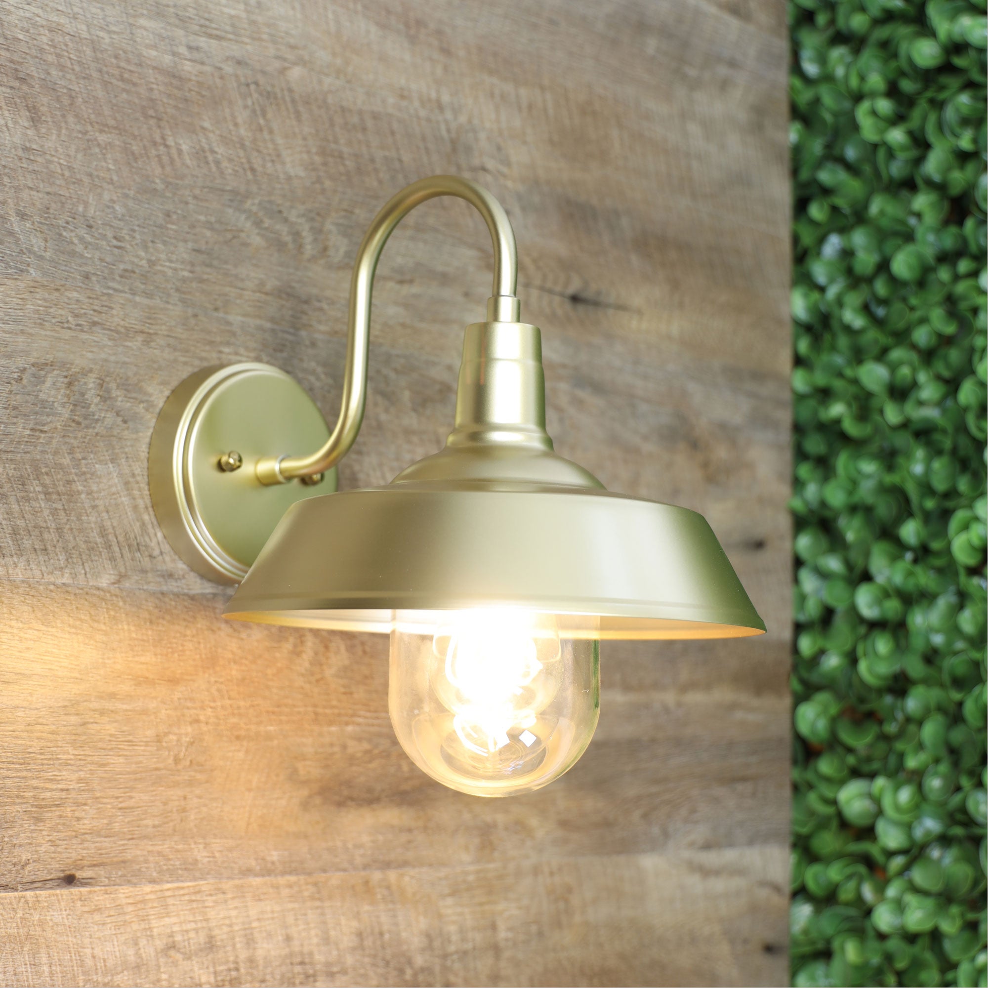 Hudson Exterior Wall Light - Gold
