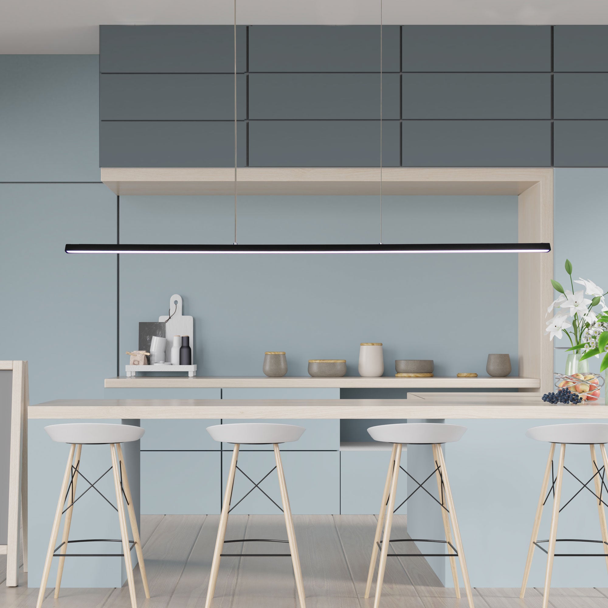 Shard 1800 Linear Pendant Black (OL60628)