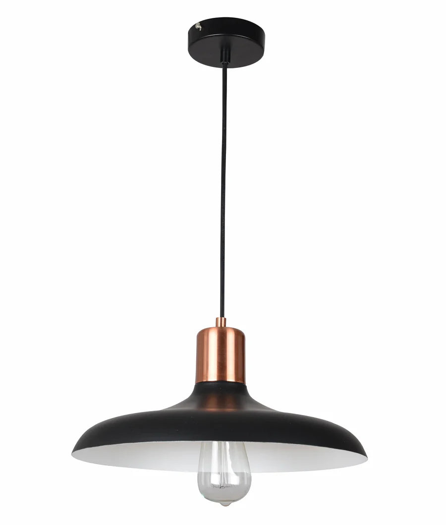 Pastel Series Black/Copper Dome Pendant