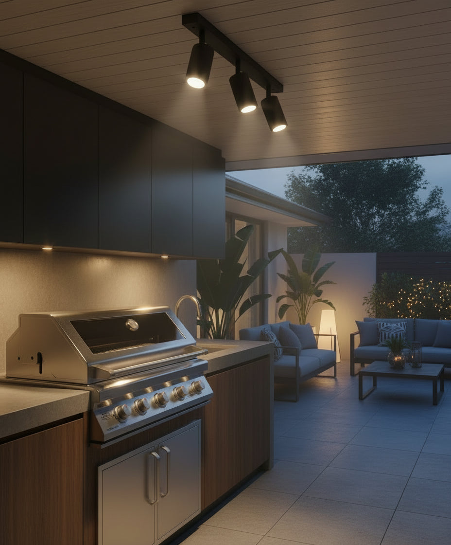 Adjustable Exterior Lights 3 Heads - Black (CLA)