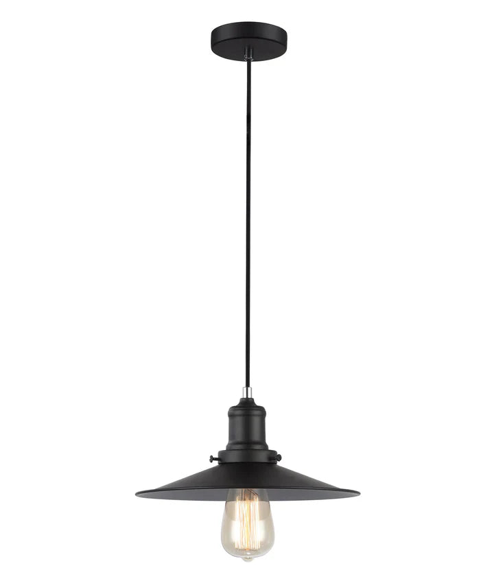 Piatto1  Black Metal Pendant Light