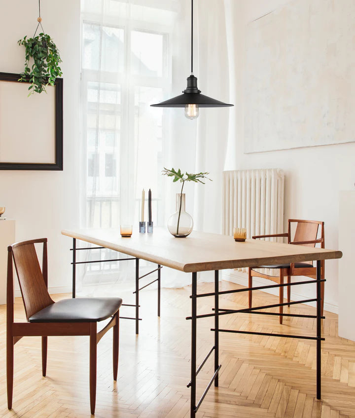 Piatto1  Black Metal Pendant Light