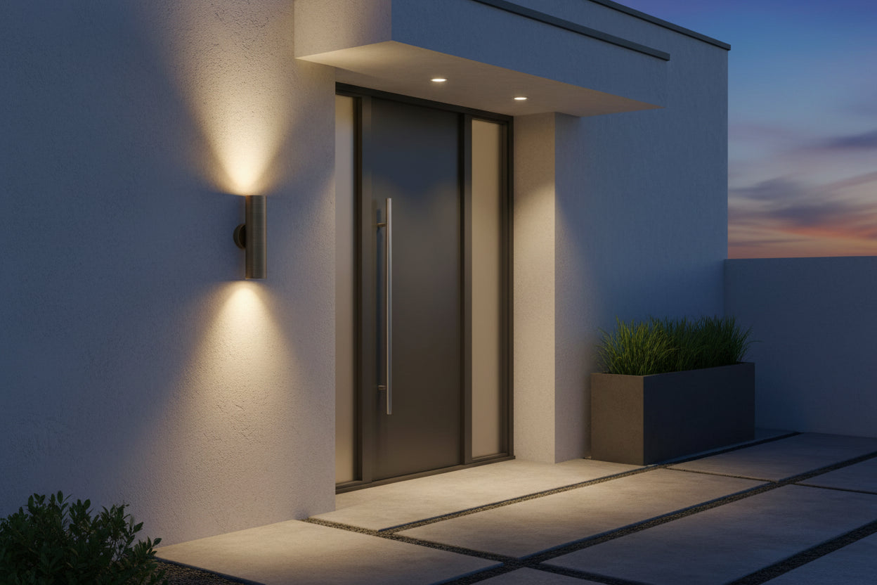 Bondi Dzine LED Outdoor Wall Light Antique Brass