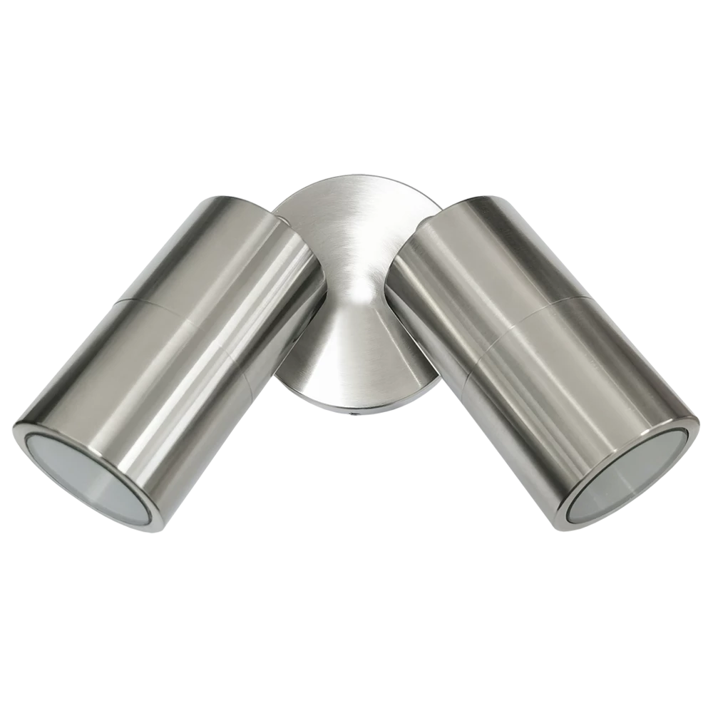 Bondi 2 Light  Adjustable Exterior Wall Light - Stainless