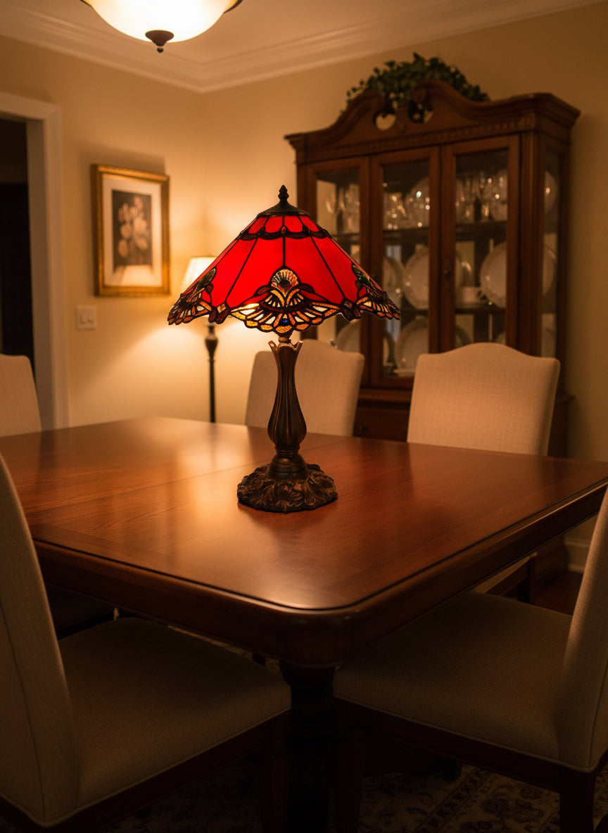 Benita Red Large Table Lamp 16