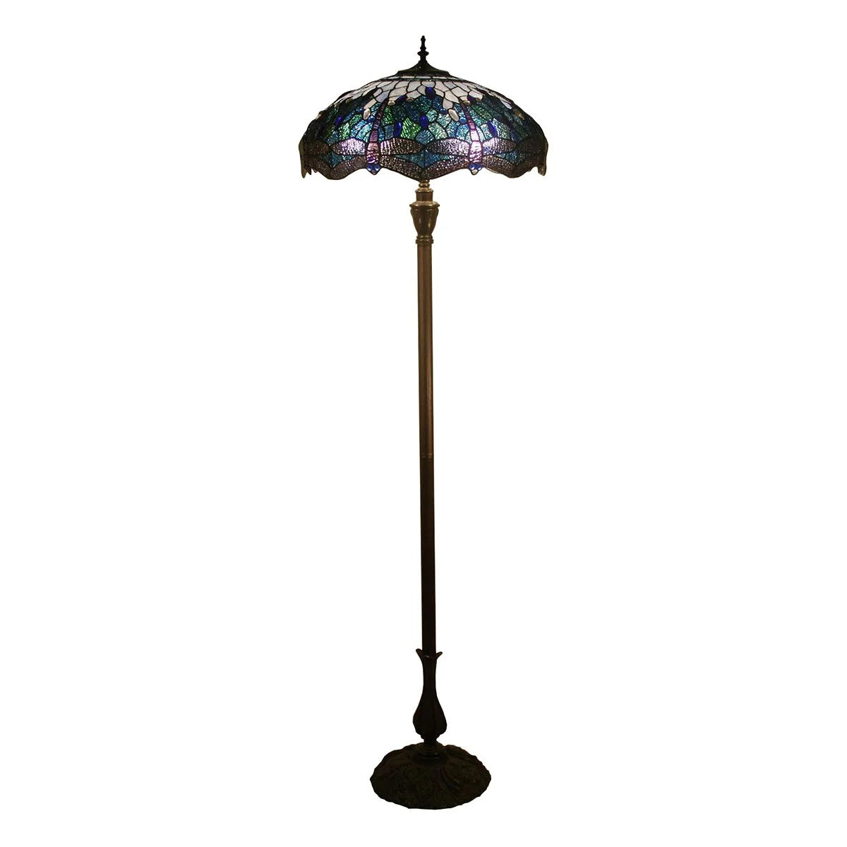 Blue Dragonfly Tiffany Floor Lamp