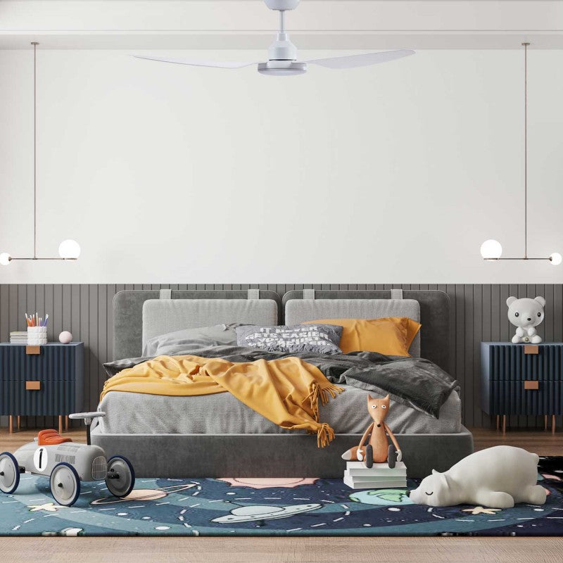 GLACIER  DC CEILING FAN/ WHITE/LED LIGHT