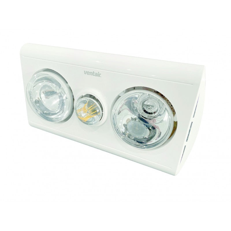 Klein2 2 Light bathroom heater/fan/light