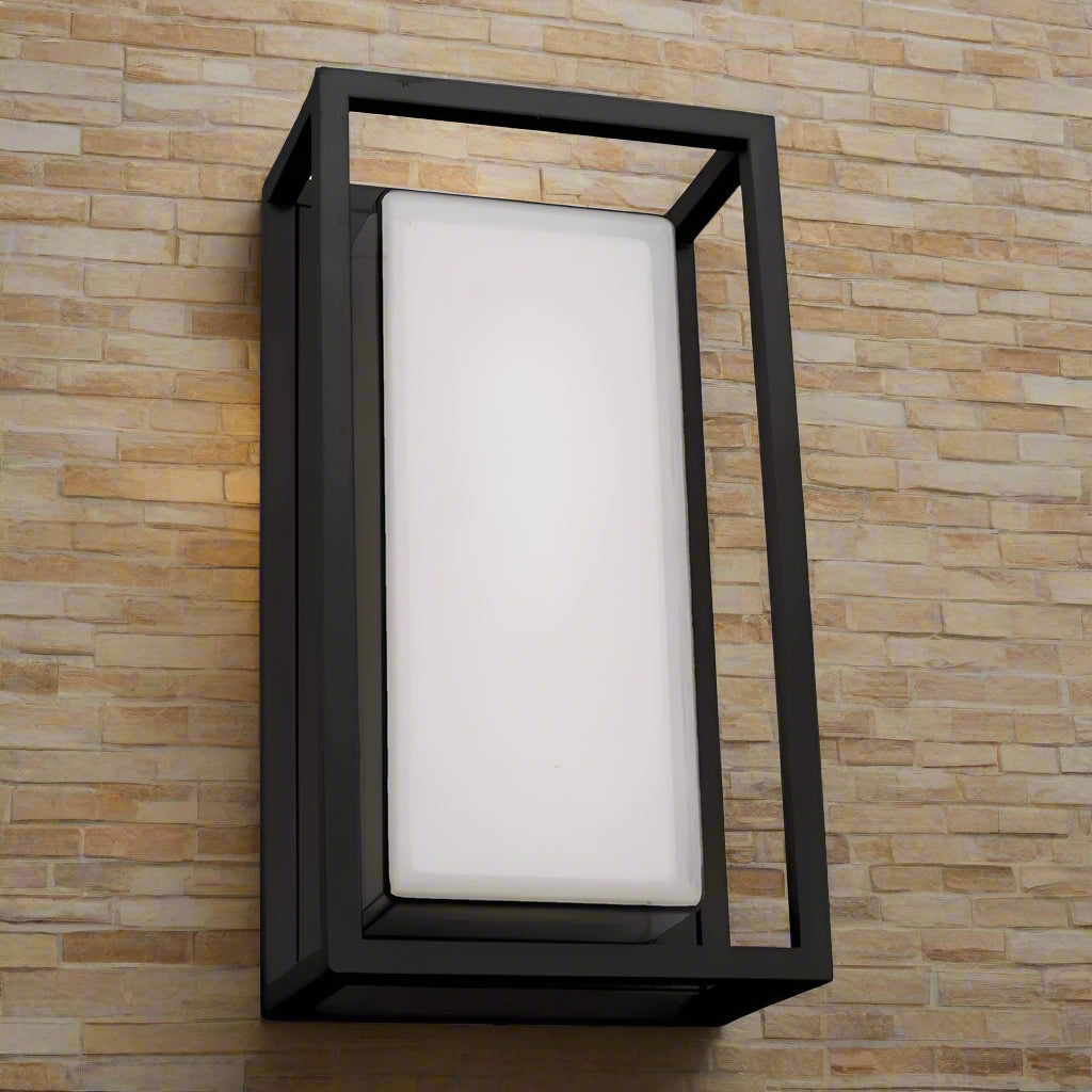 Cayam- 12W LED Exterior Wall Light Black (MXD6515BLK)