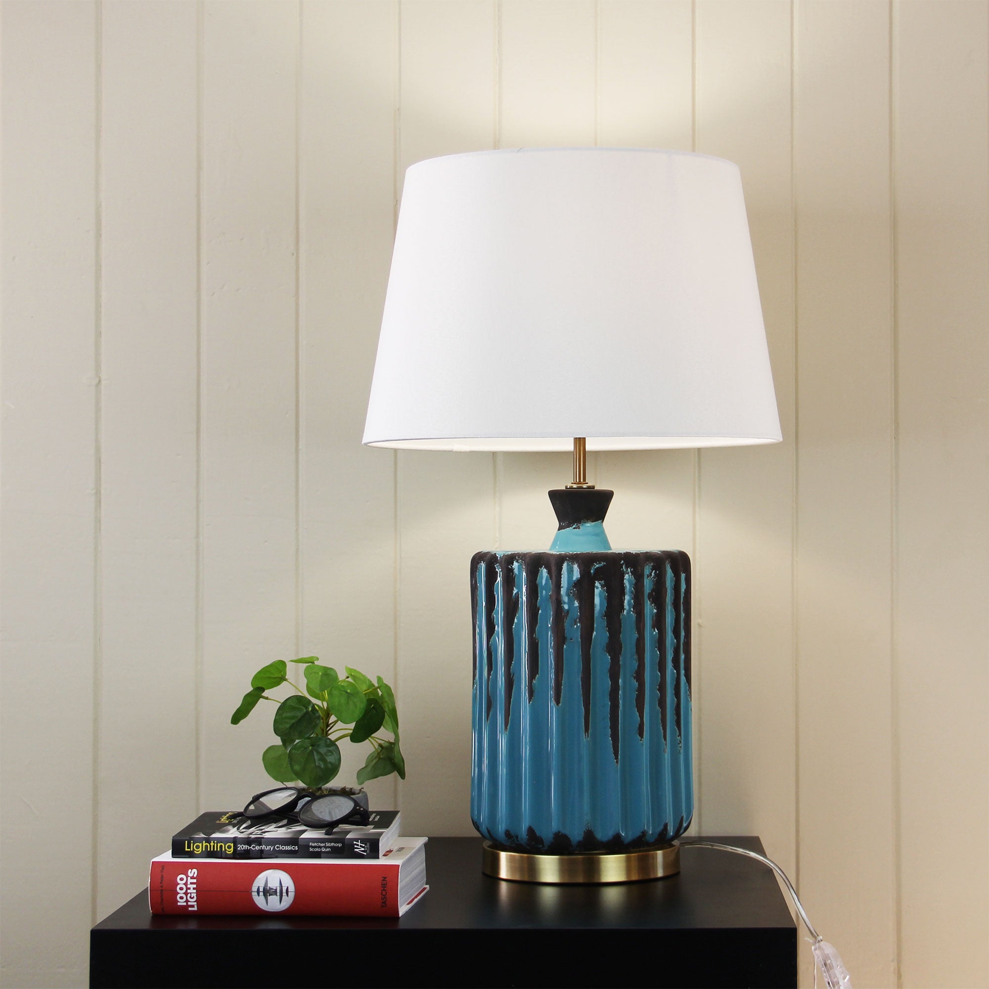 Azure Ceramic Jar Table Lamp